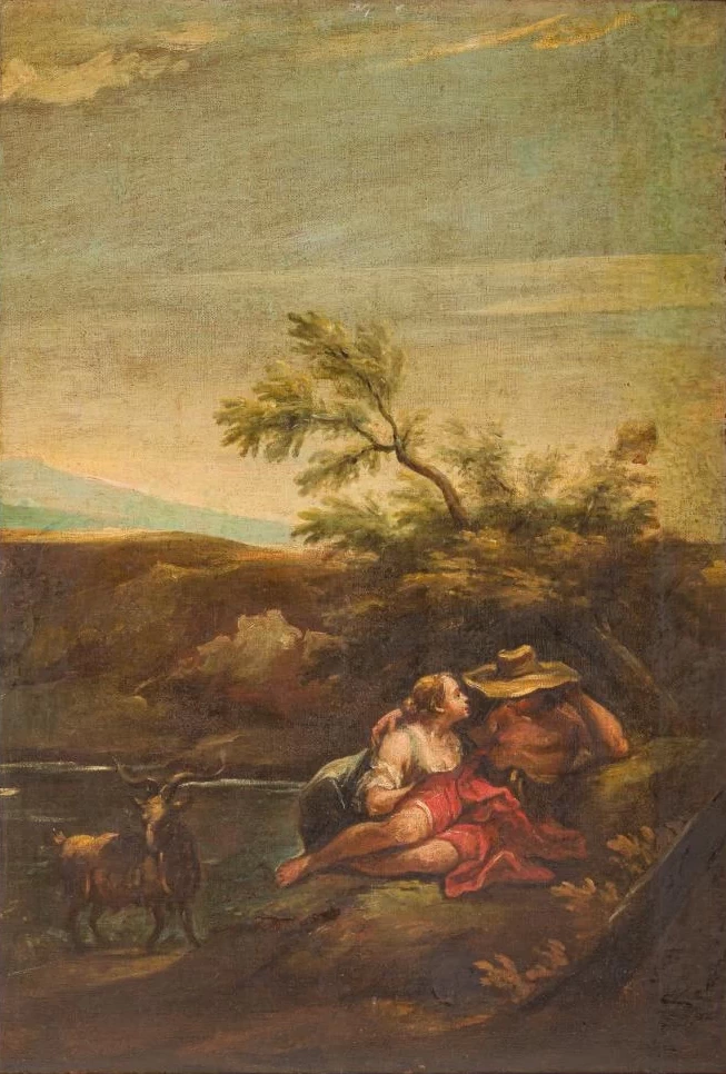 Paesaggio con scena galante